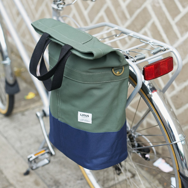 Linus Sac Bike Pannier Bag Khaki & Navy