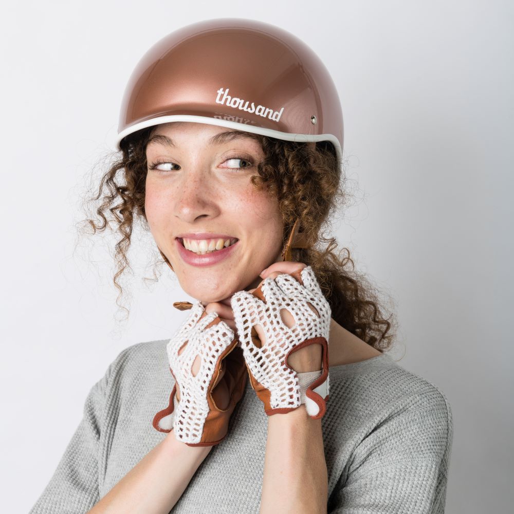 Thousand Heritage Ladies Bike Helmet in Rose Gold - Cyclechic