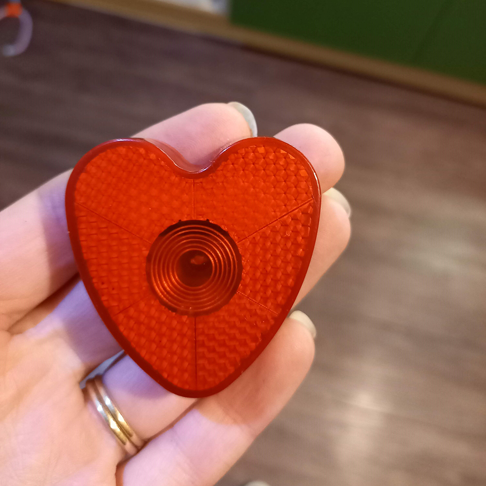 love heart bike light
