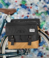 Urban Proof Recycled Double Bike Panniers in Grey & Gold