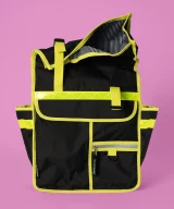 Goodordering – Neon Black Rolltop Backpack