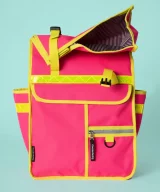 Goodordering Rolltop Bike Pannier Backpack in Neon Pink